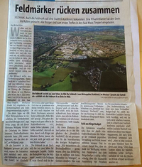 Zeitungsbericht B&uuml;rgerrunde Feldmark